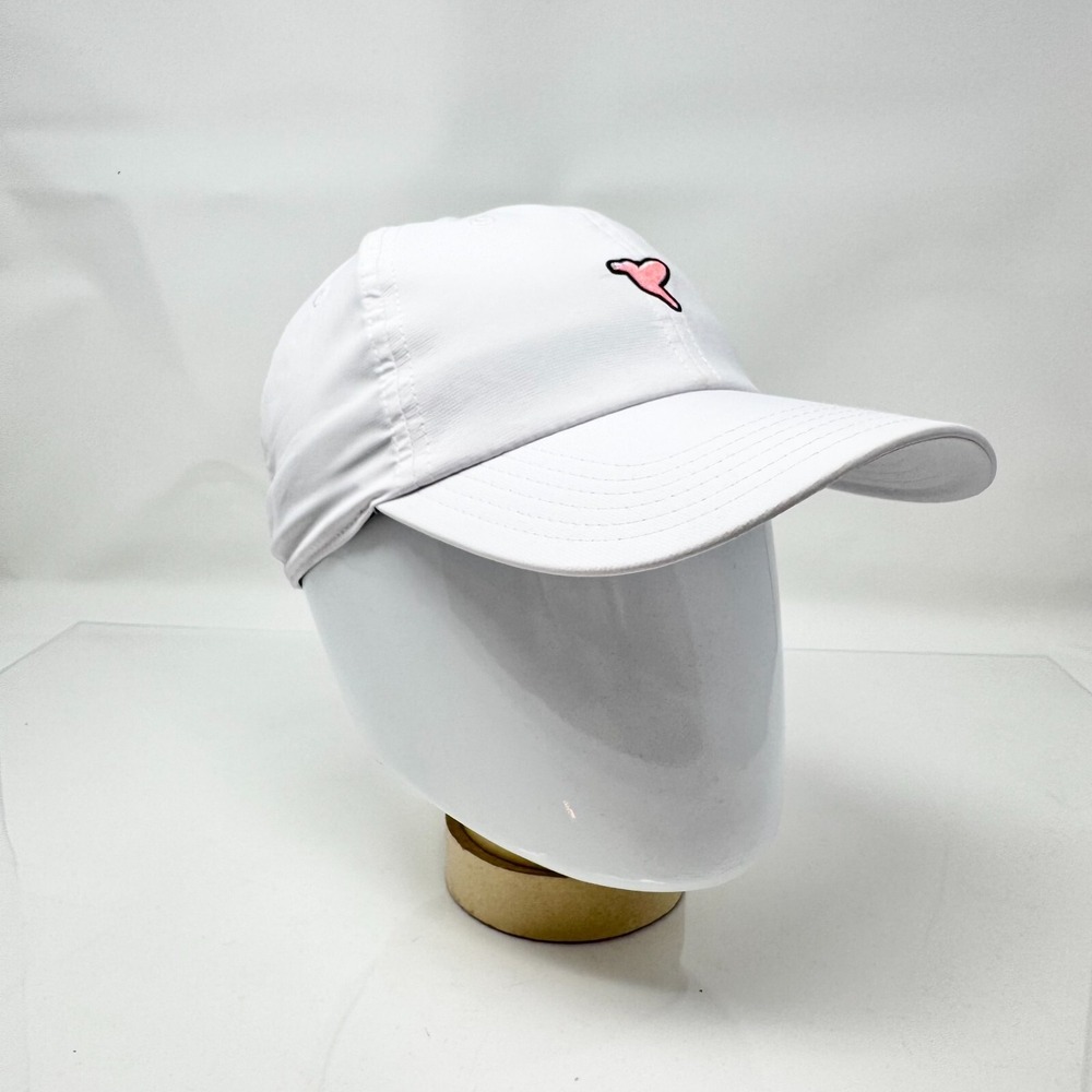 Birddogs Baseball Cap White Pink Embroidered Logo Adjustable Strapback